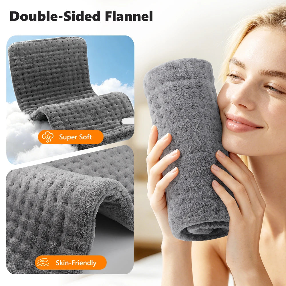 Electric Heating Pad for Back and Leg Pain Relief with Timer - 5