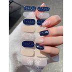 Christmas Snowflake Gel Nail Art Wraps