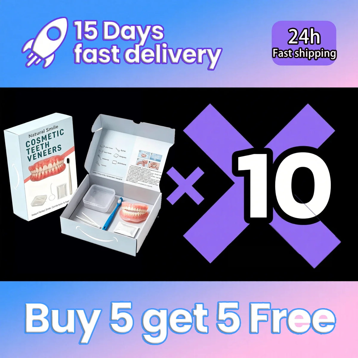 Comfort Fit Silicone Dentures for Natural Teeth Replacement