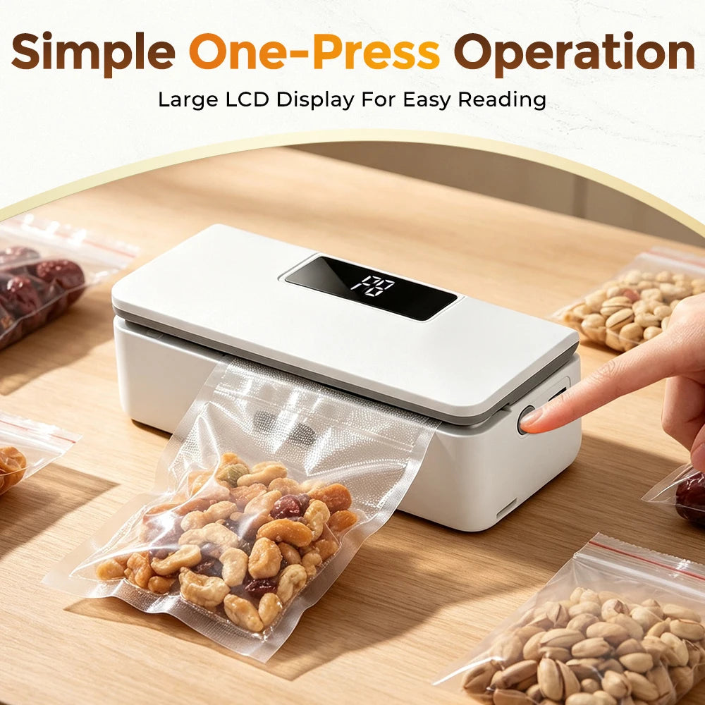 Portable Rechargeable Mini Bag Sealer with Built-in Cutter