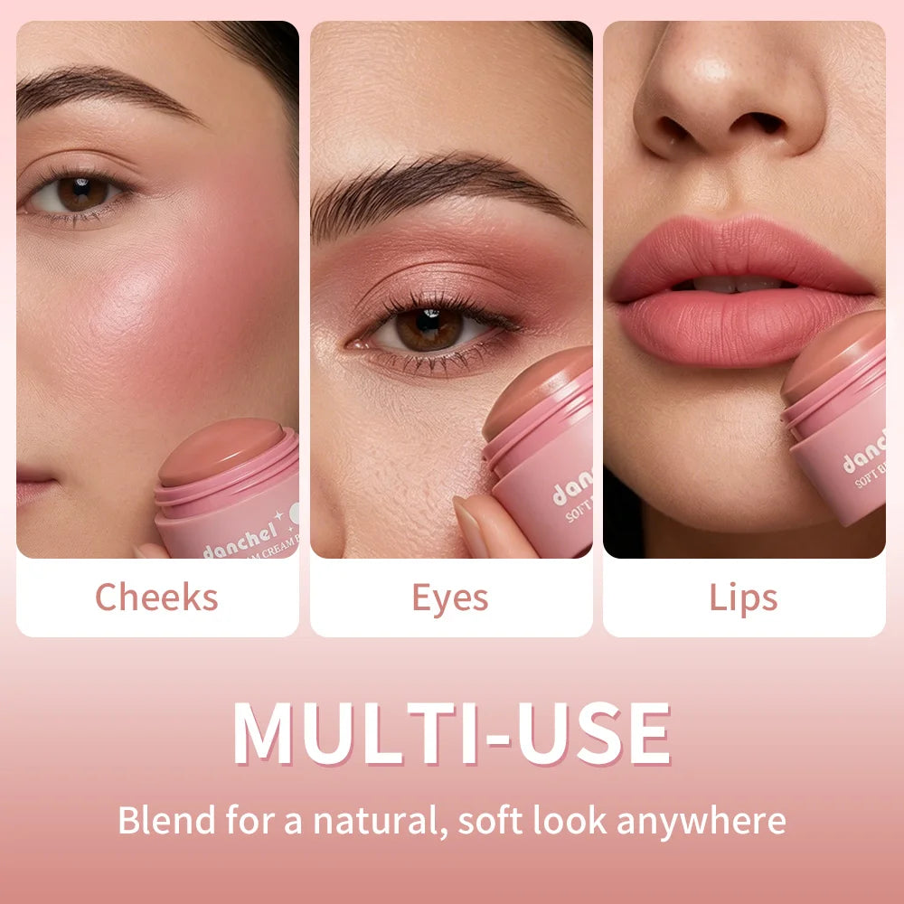Multi-Use Soft Cream Blush for Cheeks, Lips, and Eyes