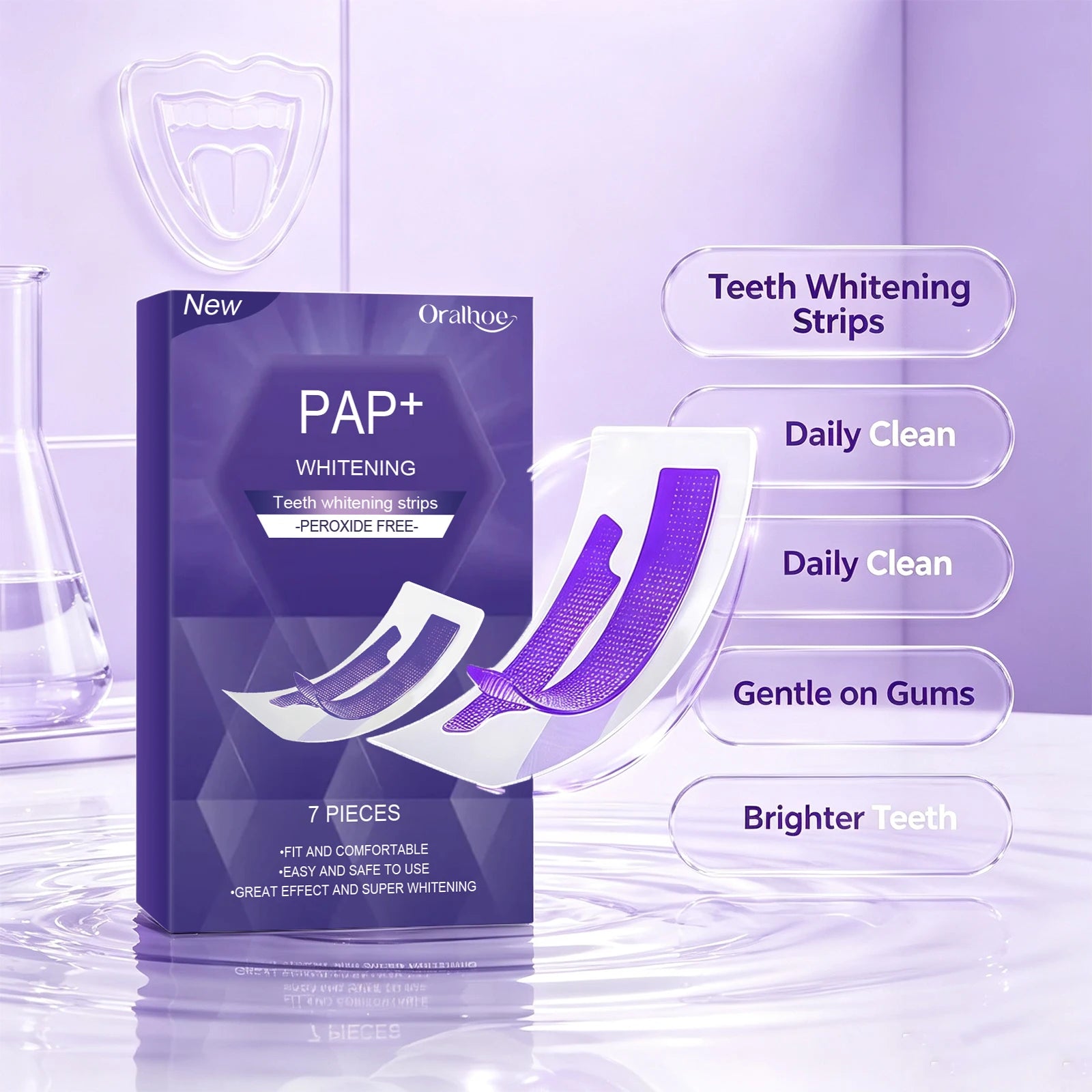 Peroxide-Free Teeth Whitening Strips for Sensitive Teeth - 4