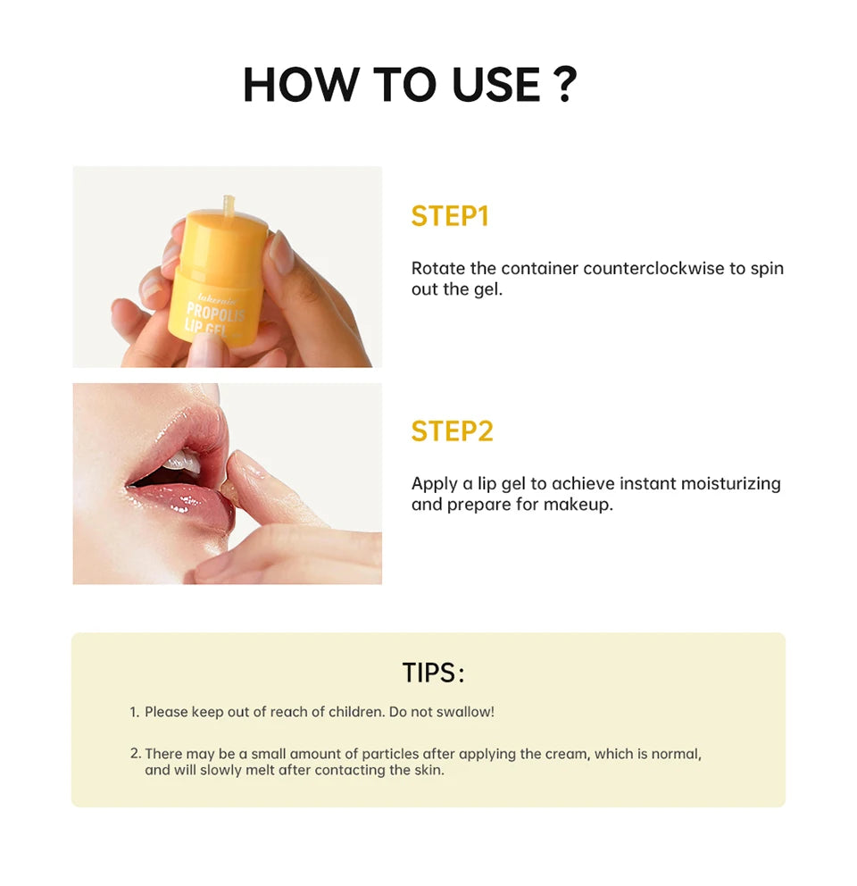 Propolis Hydrating Lip Gel for Repair and Moisturizing