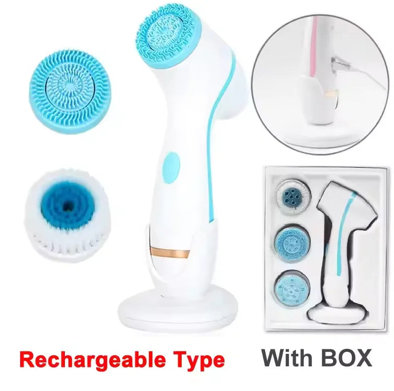 3-in-1 Waterproof Electric Facial Cleansing Brush