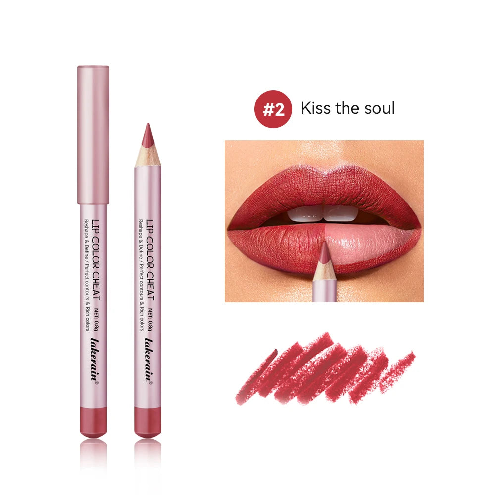 Waterproof Matte Lip Liner Pencil Set for Defined Lips - 22