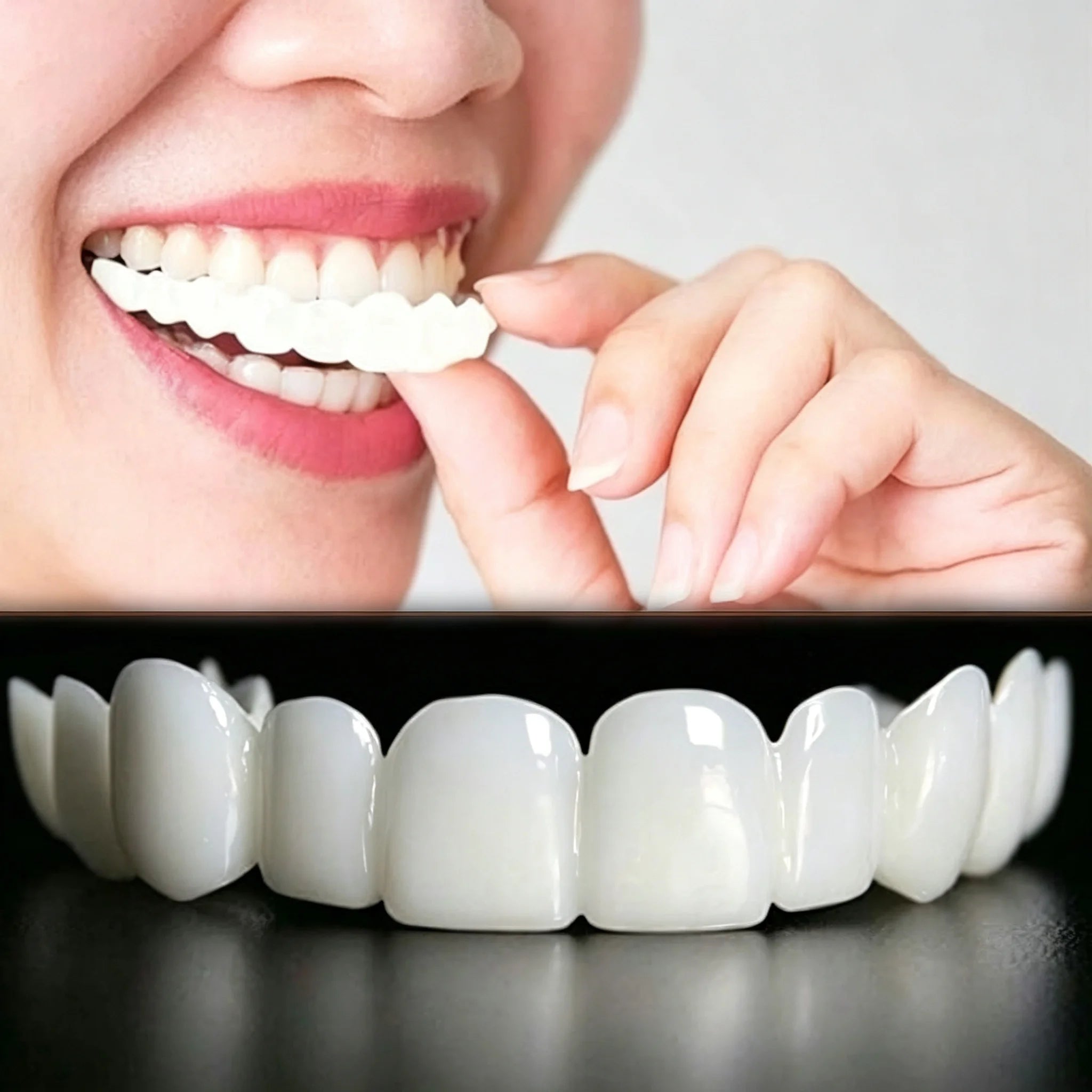 Instant Snap-On Temporary Dentures for Smile Correction