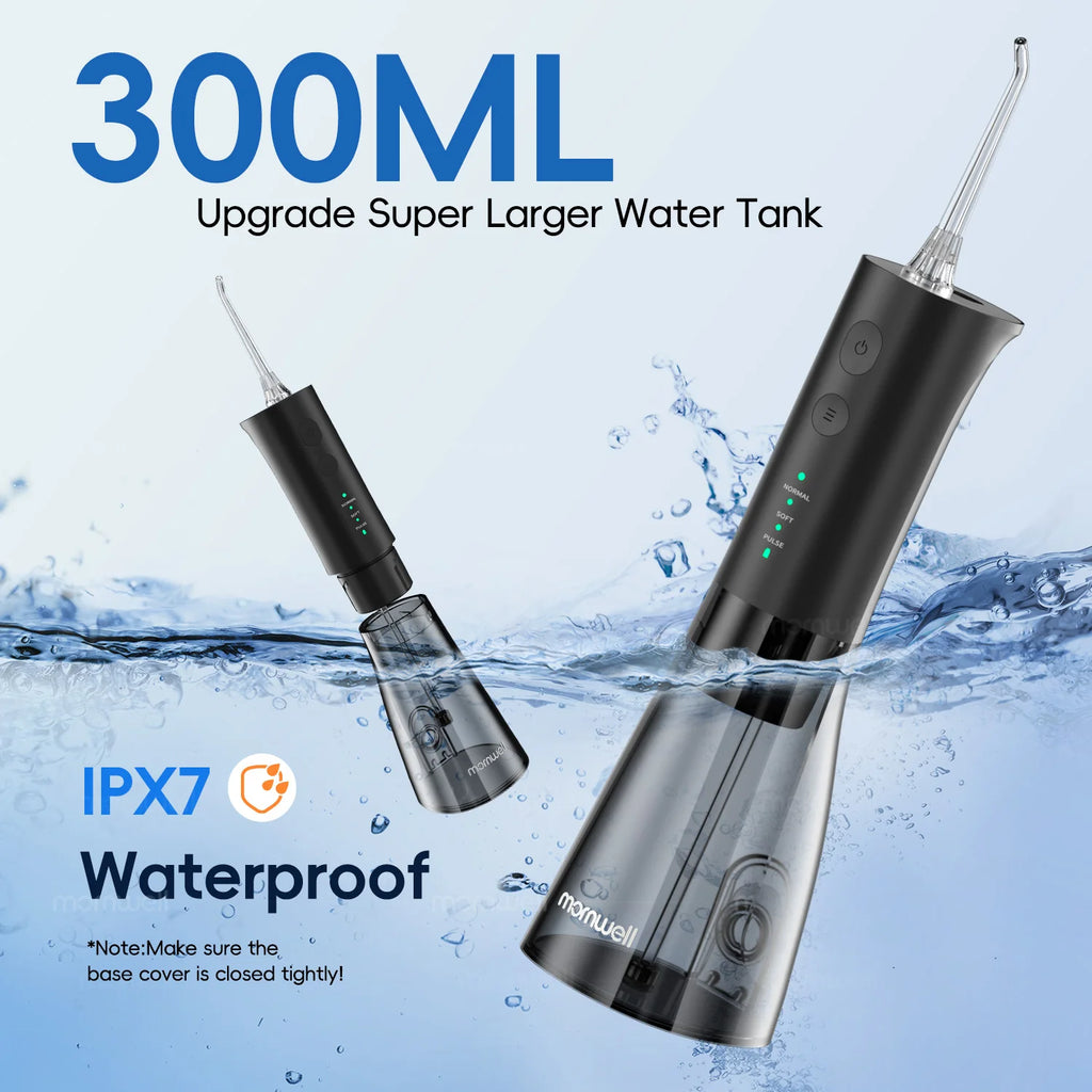 Portable Rechargeable Oral Irrigator Water Flosser with 300ML Tank