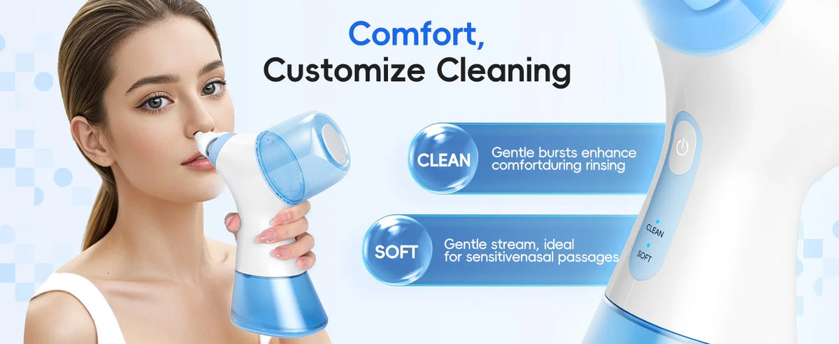 Electric Nasal Irrigation and Water Flosser Sinus Relief Combo