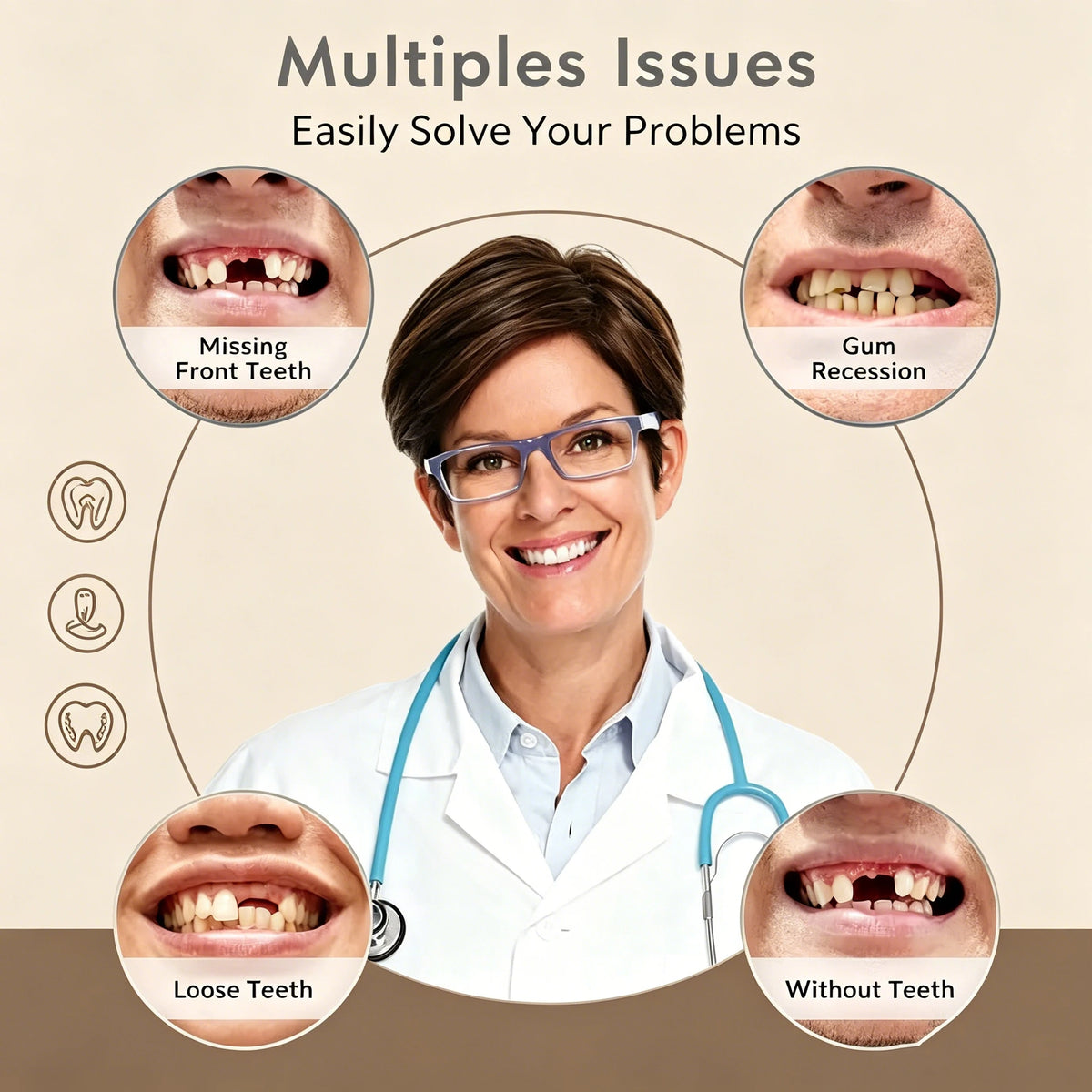 Comfortable Realistic Silicone Dentures for a Bright Smile