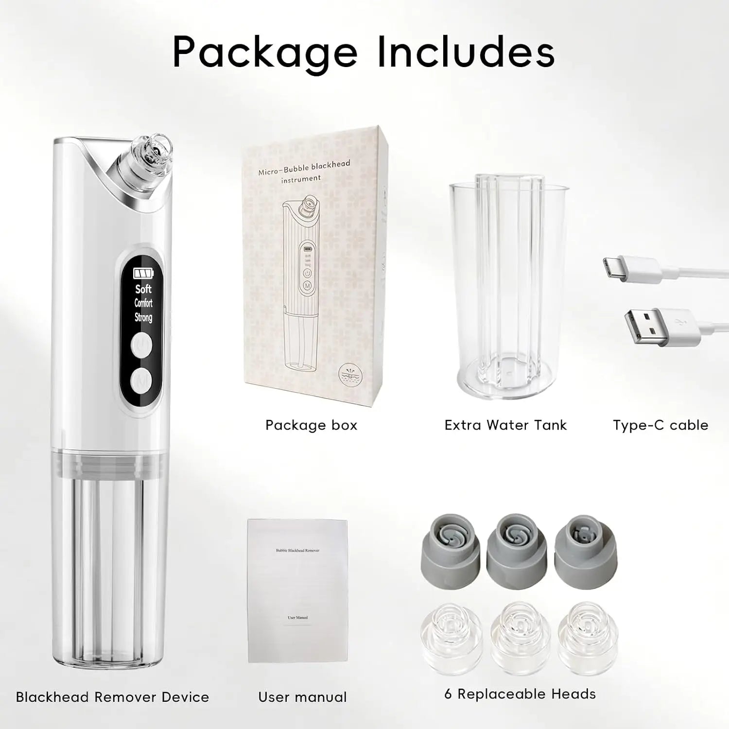 Electric Pore Vacuum and Blackhead Remover with Hydration System - 6