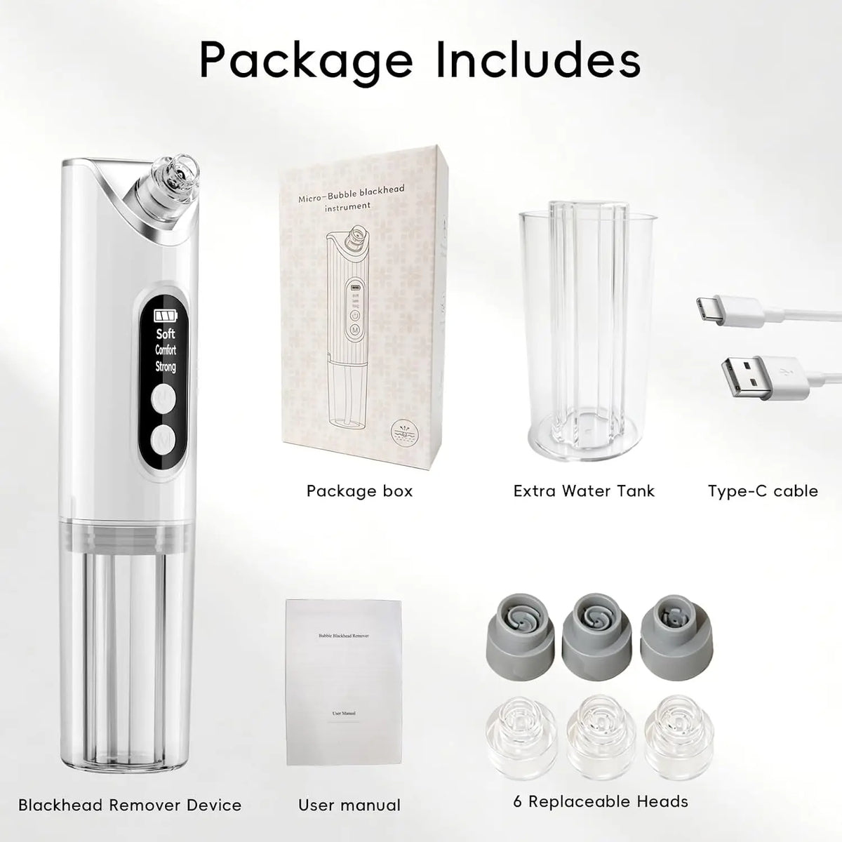 Electric Pore Vacuum and Blackhead Remover with Hydration System