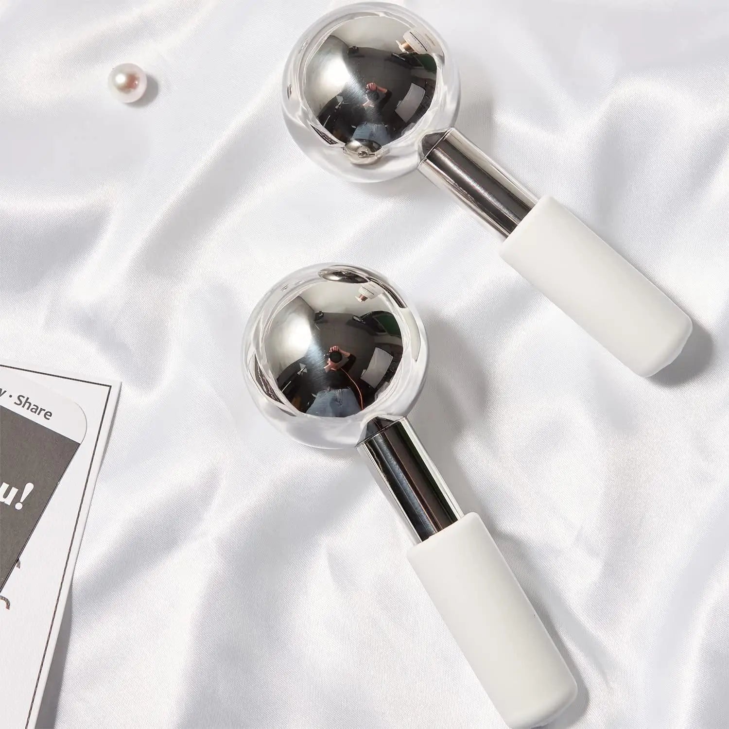 Stainless Steel Cooling Facial Globes for Puffiness and Wrinkles - 18