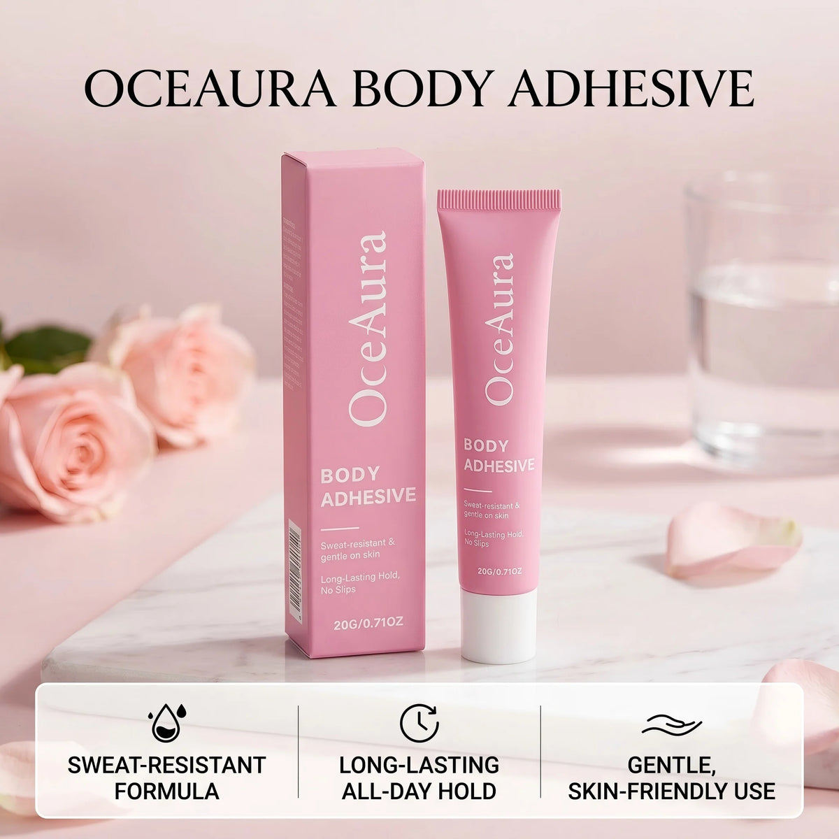 Sweatproof Body Adhesive for Clothing and Fabric