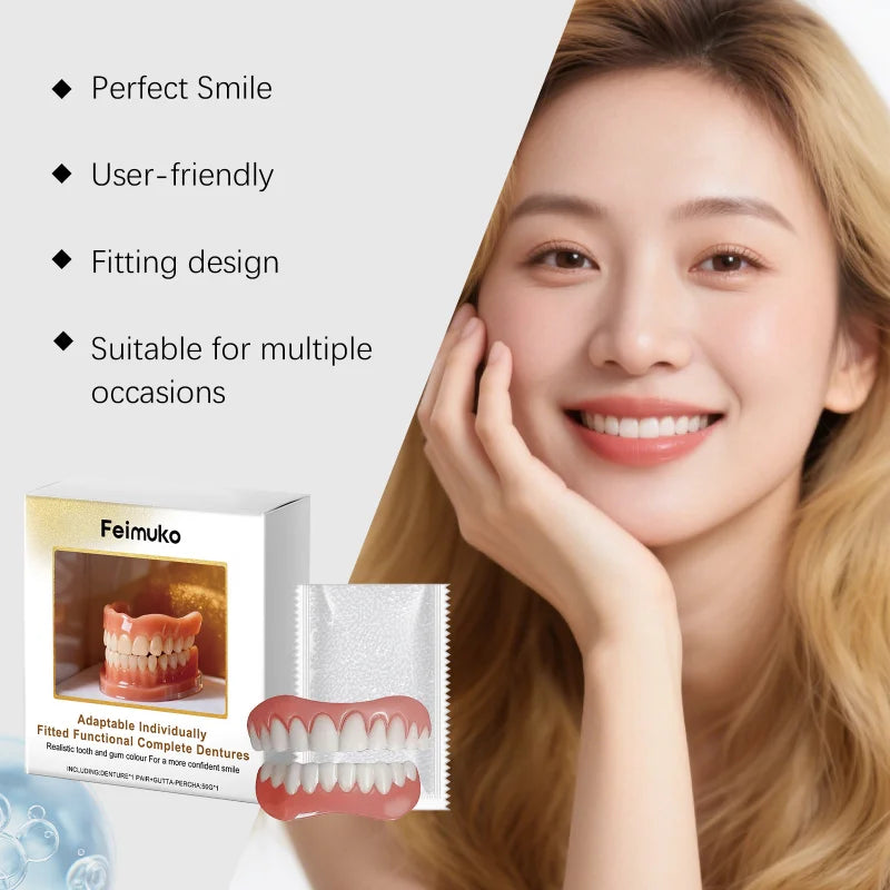 Temporary Silicone Denture Set for Instant Smile Enhancement