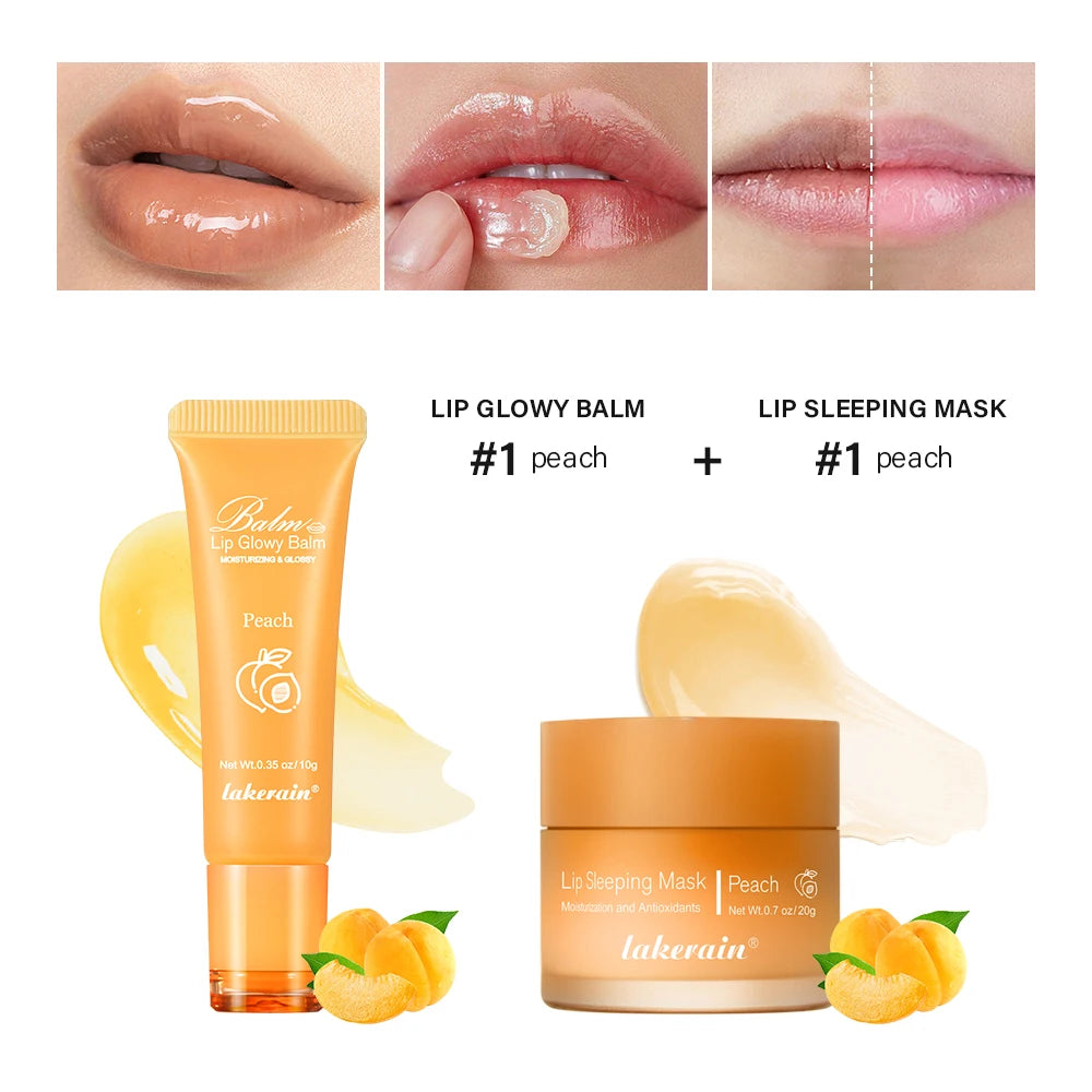 Moisturizing Lip Balm and Overnight Sleeping Mask Set
