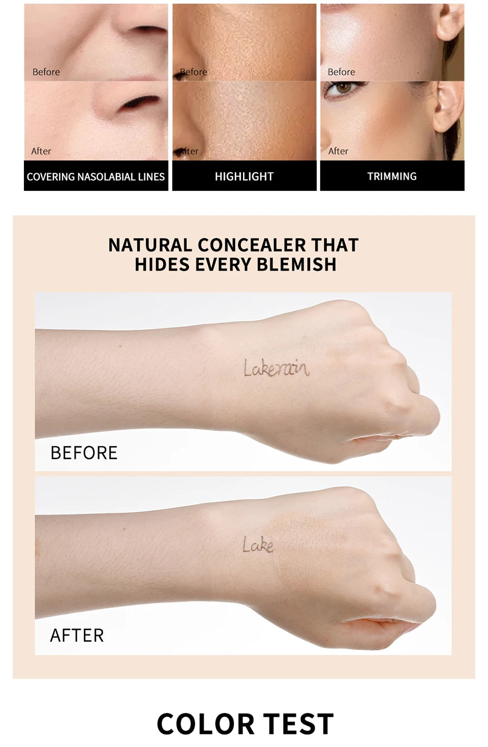 Full Coverage Long-Lasting Matte Liquid Concealer