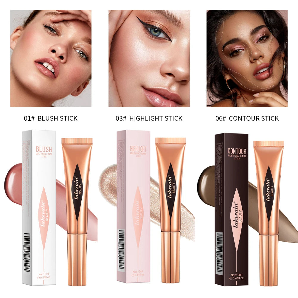 Liquid Face Contour and Highlighter Wand with Cushion Applicator