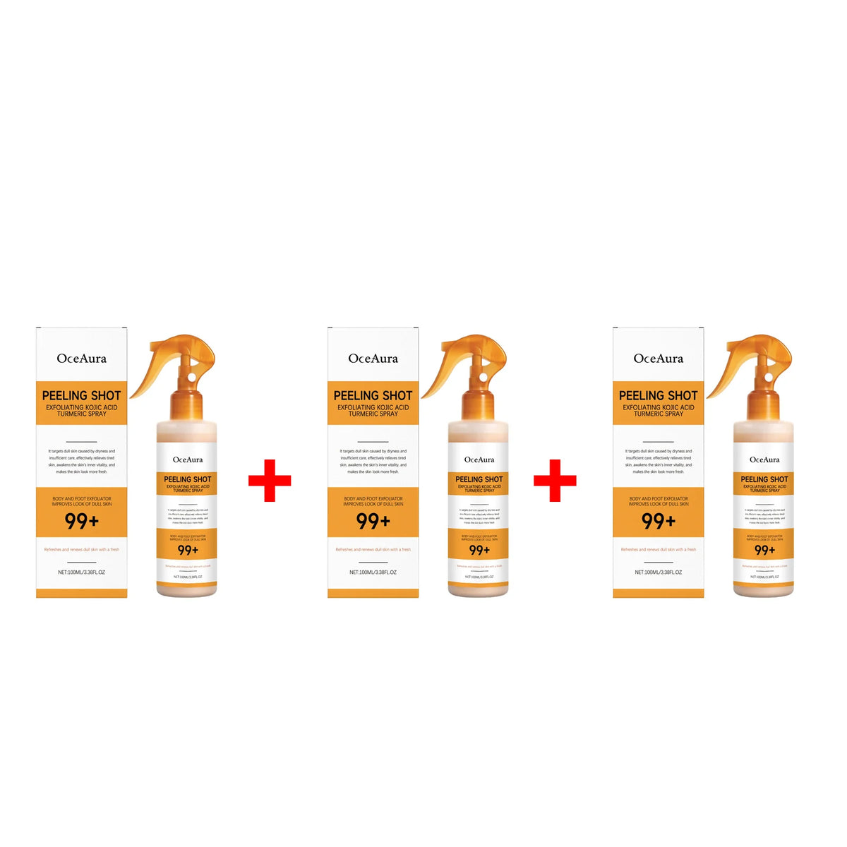 Exfoliating Brightening Spray for Smooth Skin and Callus Removal