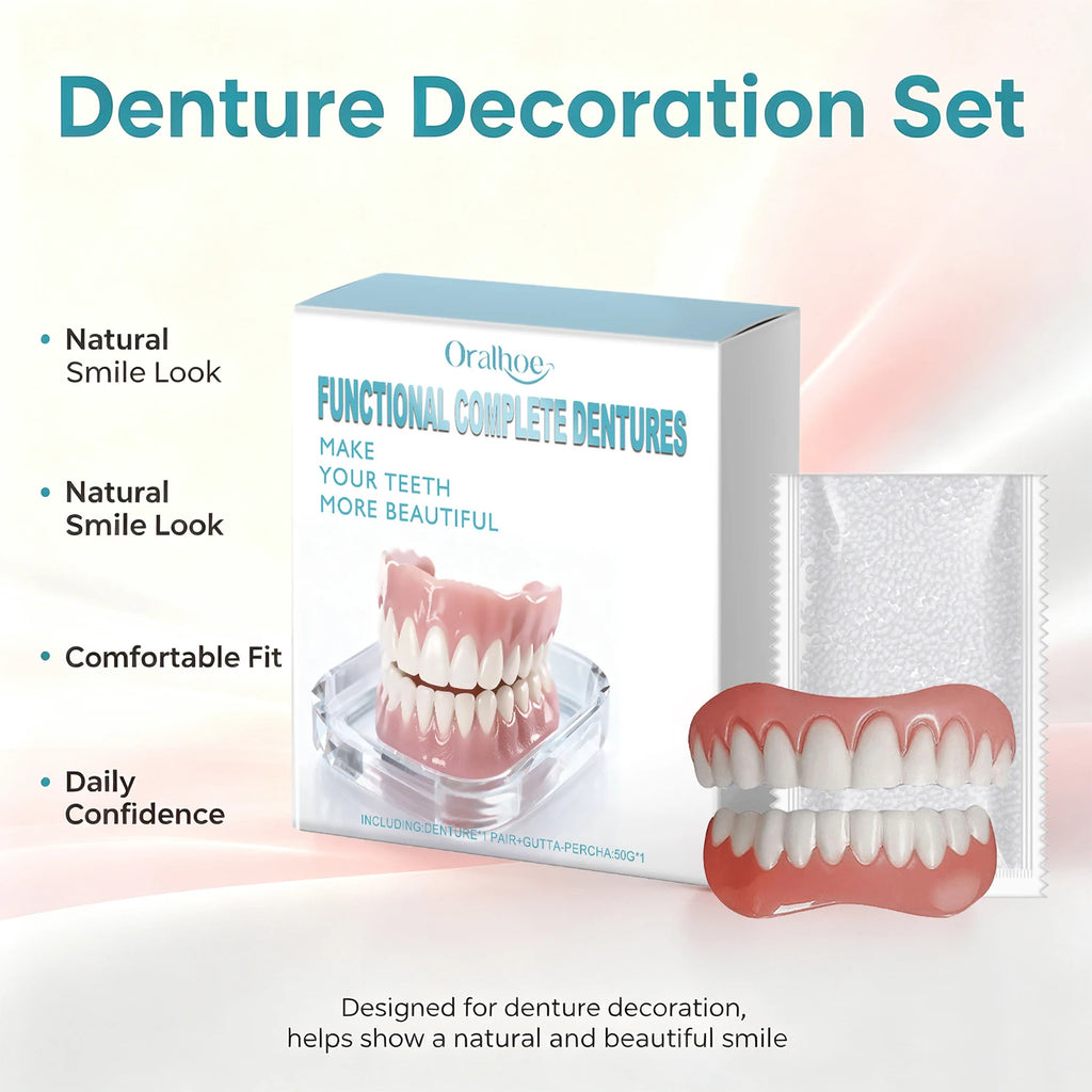 Cosmetic Denture Set for Temporary Smile Enhancement