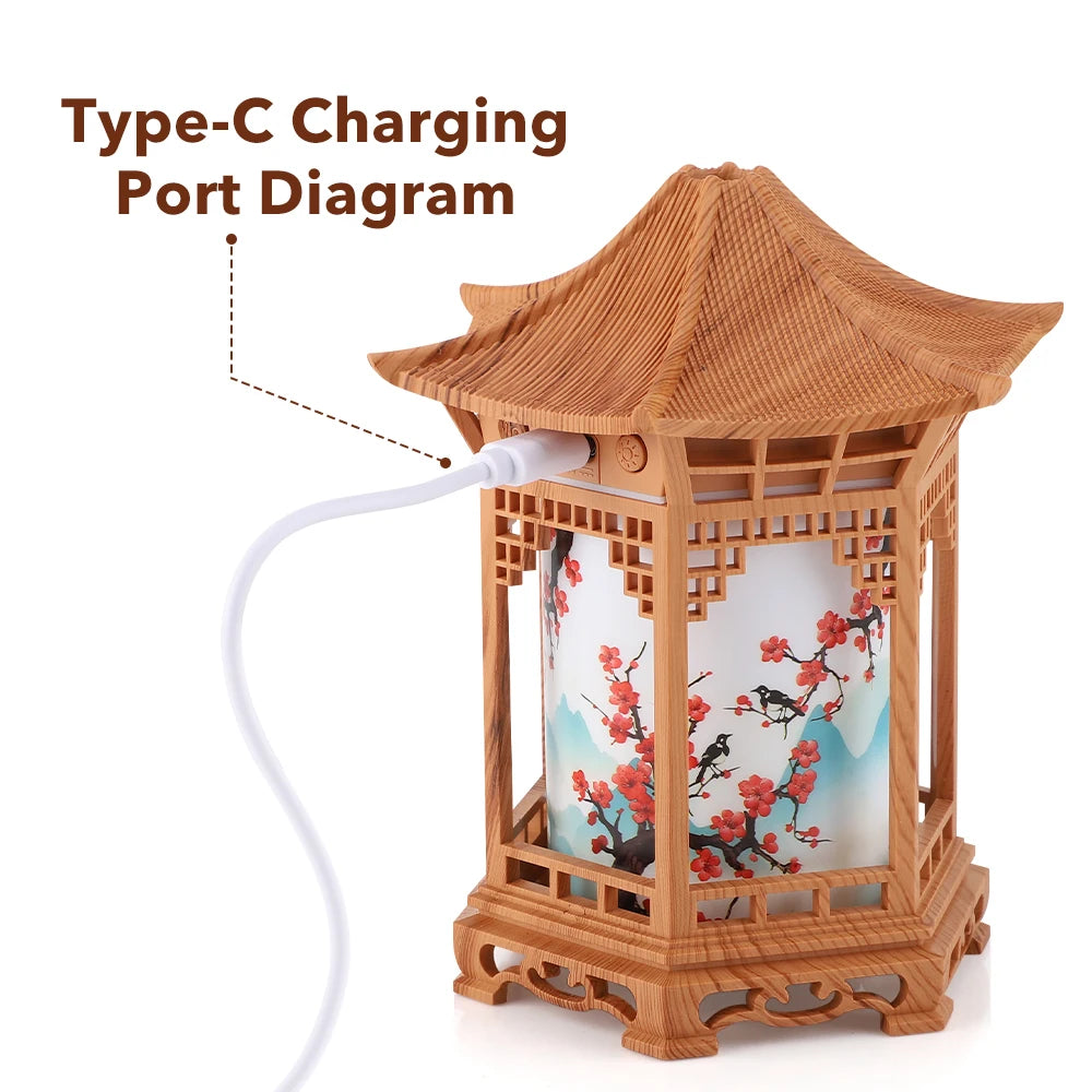 Portable Ultrasonic Pavilion Humidifier with Night Light - 6