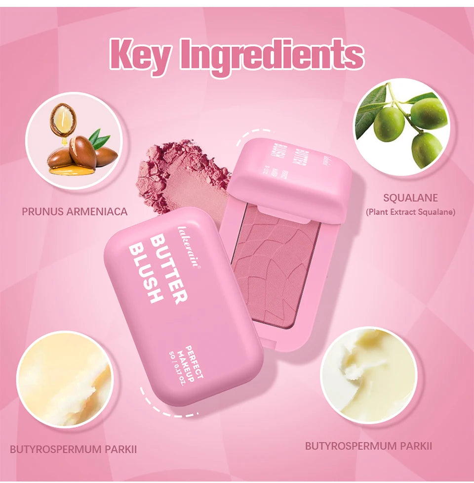 Long-Lasting Waterproof Cream Powder Blush