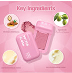 Long-Lasting Waterproof Cream Powder Blush