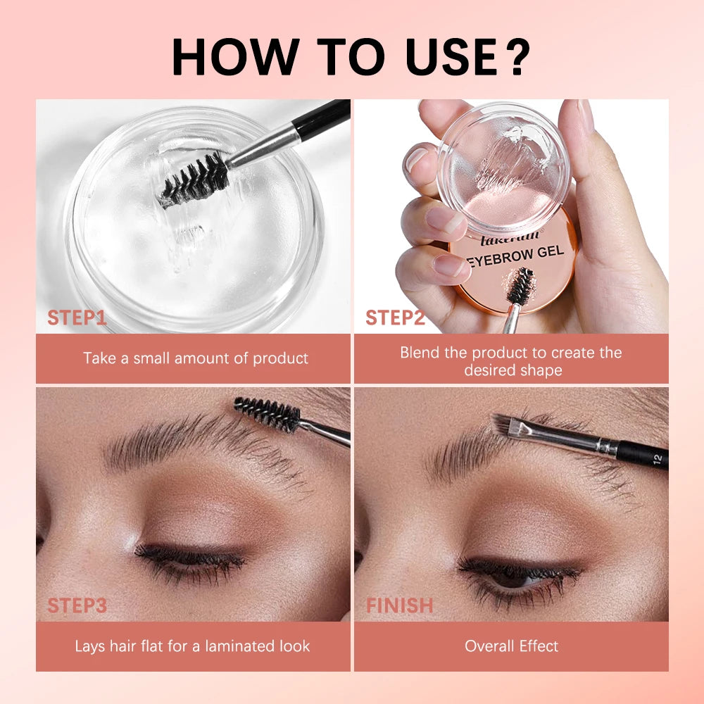 Waterproof 3D Eyebrow Styling Gel for Natural Laminated Brows - 6