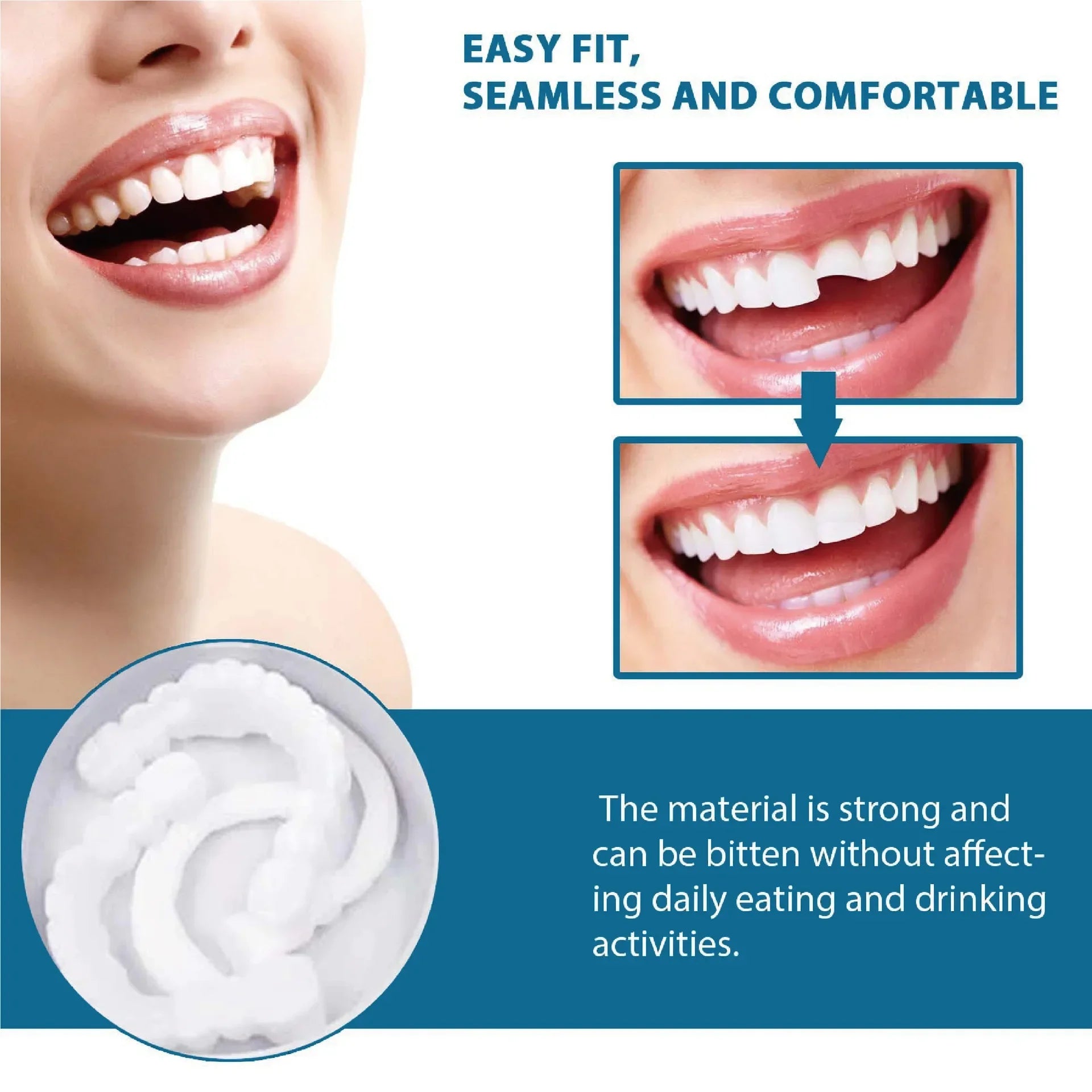 Adjustable Snap-On Dentures for Instant Smile Repair