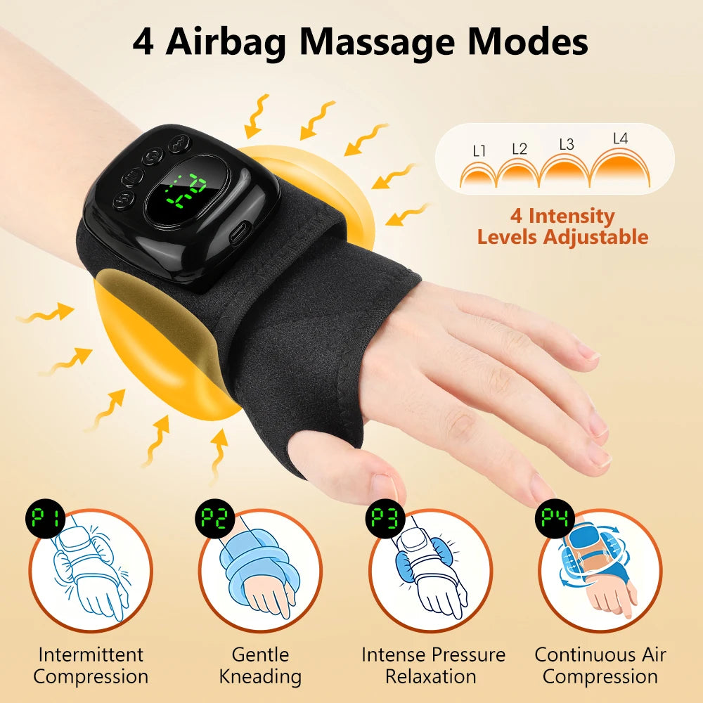 Heated Air Compression Wrist Massager - 8