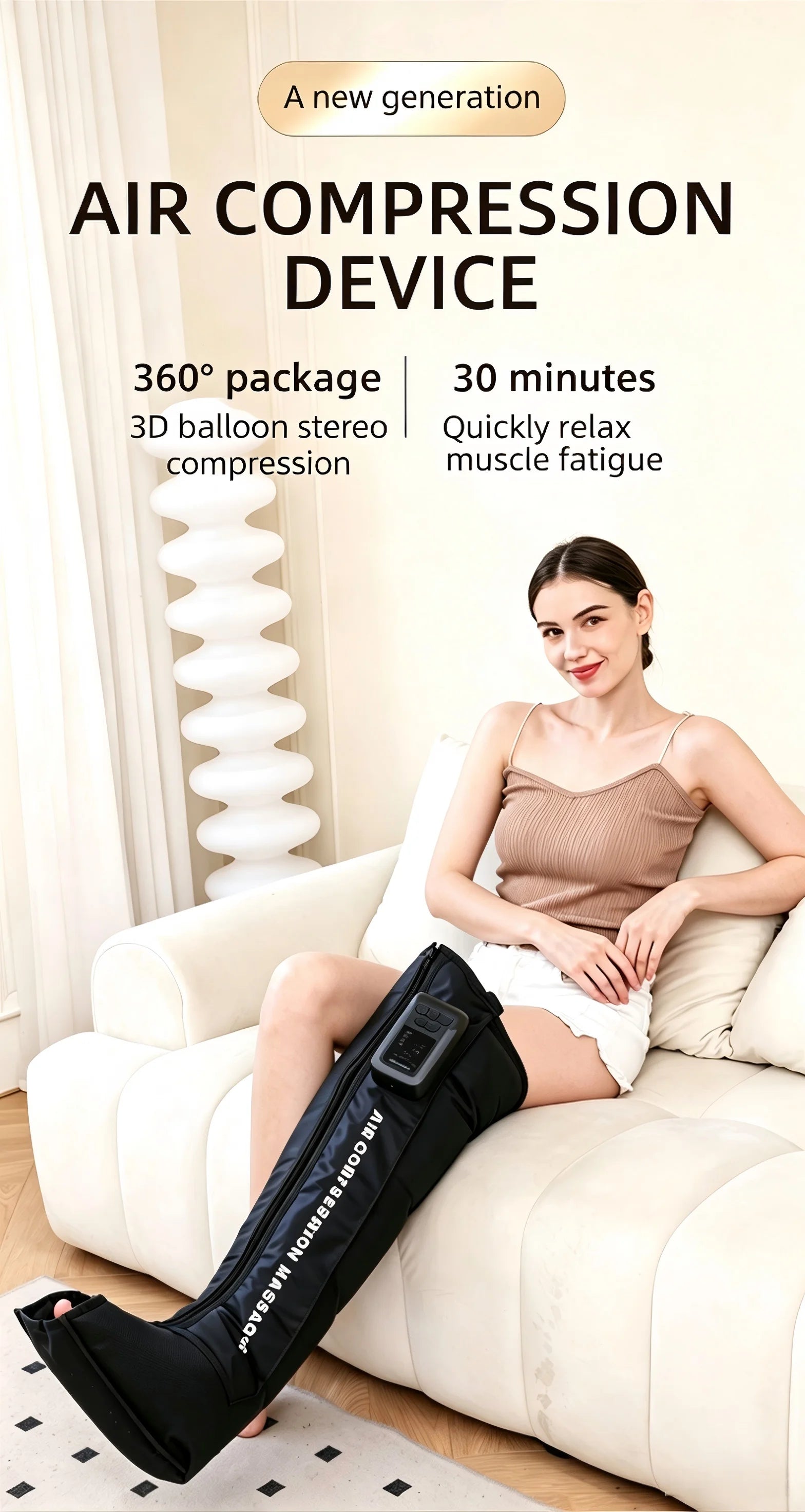 Full Leg Air Compression Massager for Recovery and Circulation - 7