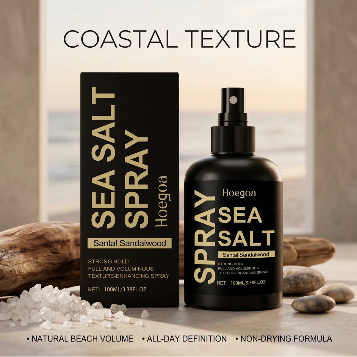 Sea Salt Texturizing Hair Spray for Voluminous Beach Waves