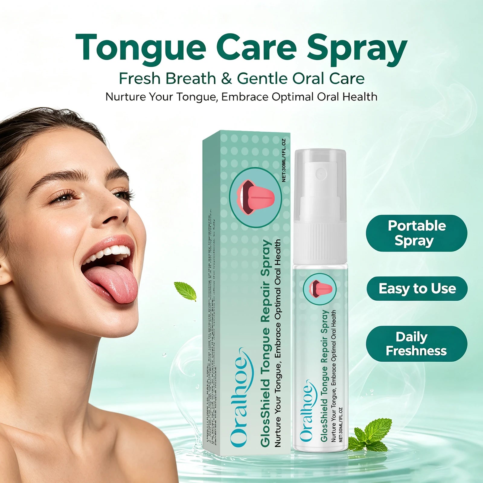 Refreshing Tongue Repair Spray for Oral Hygiene and Bad Breath - 3