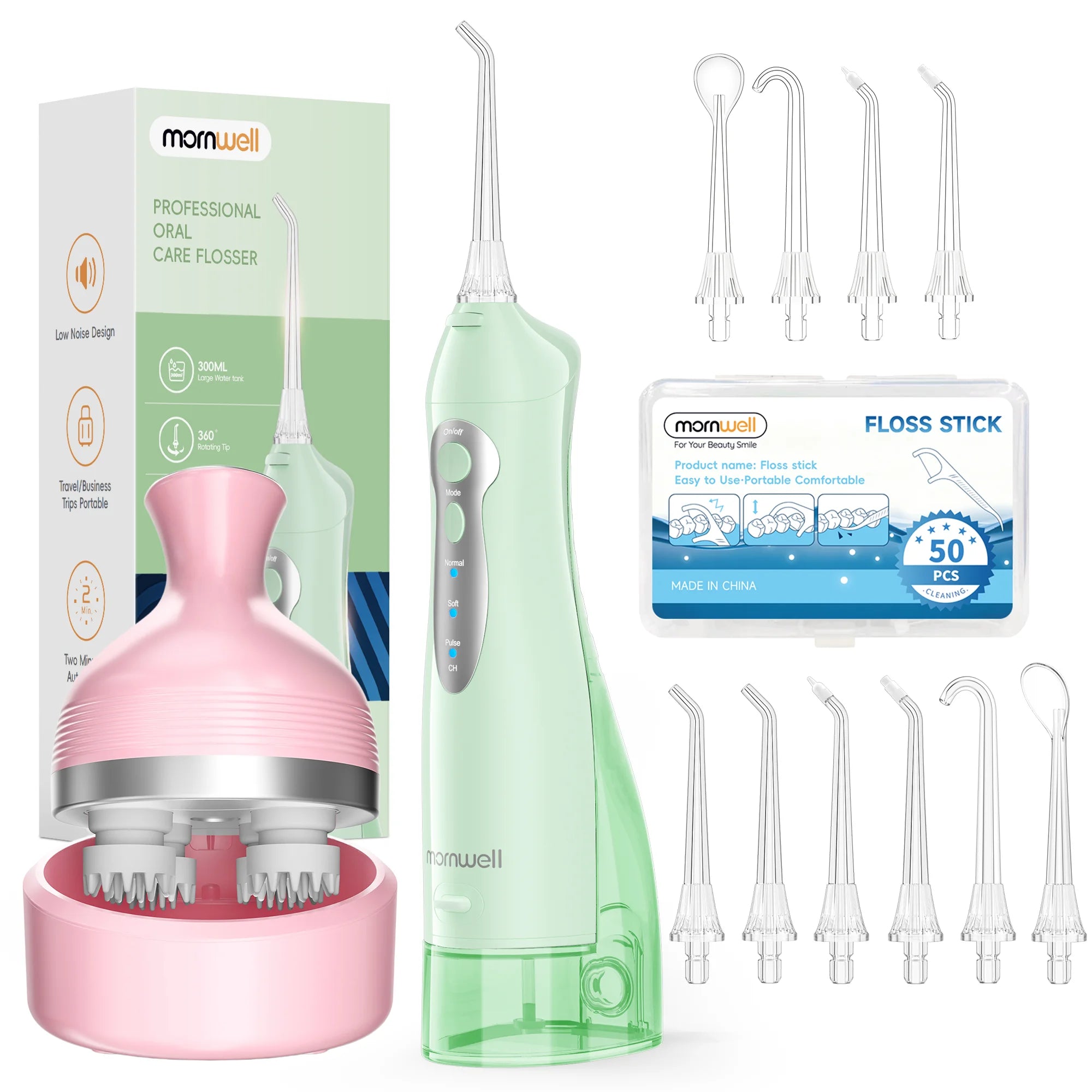 Portable Oral Irrigator and Electric Scalp Massager Set - 23