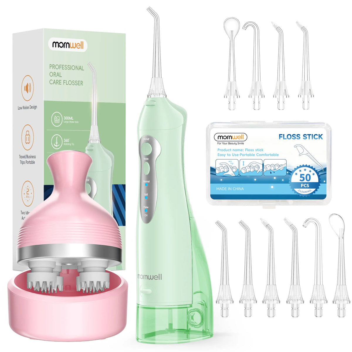 Portable Oral Irrigator and Electric Scalp Massager Set
