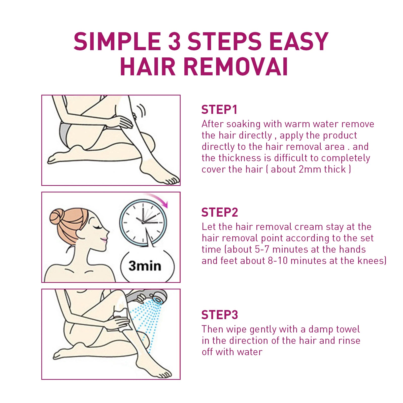 Painless Gentle Hair Removal Cream for Men and Women - 12