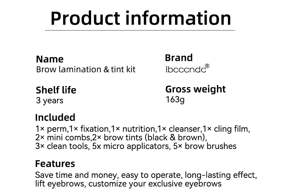 Professional Brow Lamination and Tinting DIY Home Kit