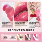 Moisturizing Lip Glowing Butter Gloss with Keychain