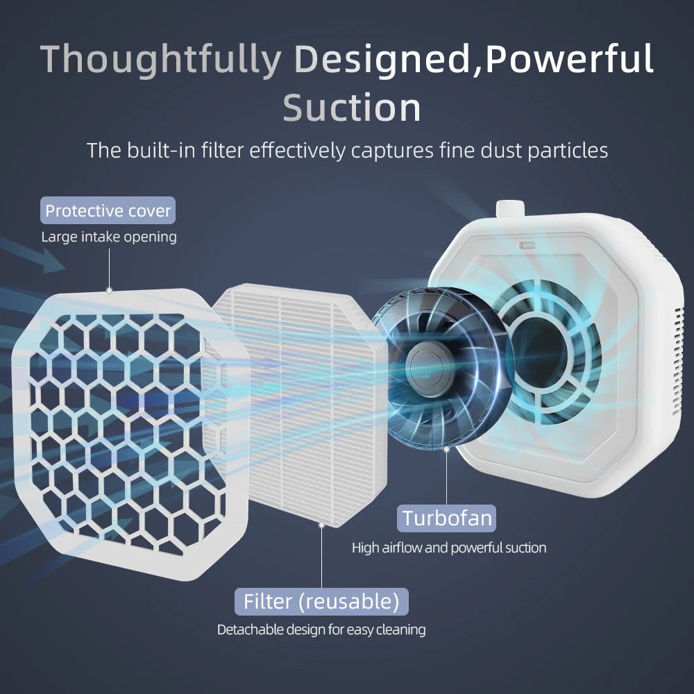 Professional Cordless Nail Dust Collector with Powerful Suction