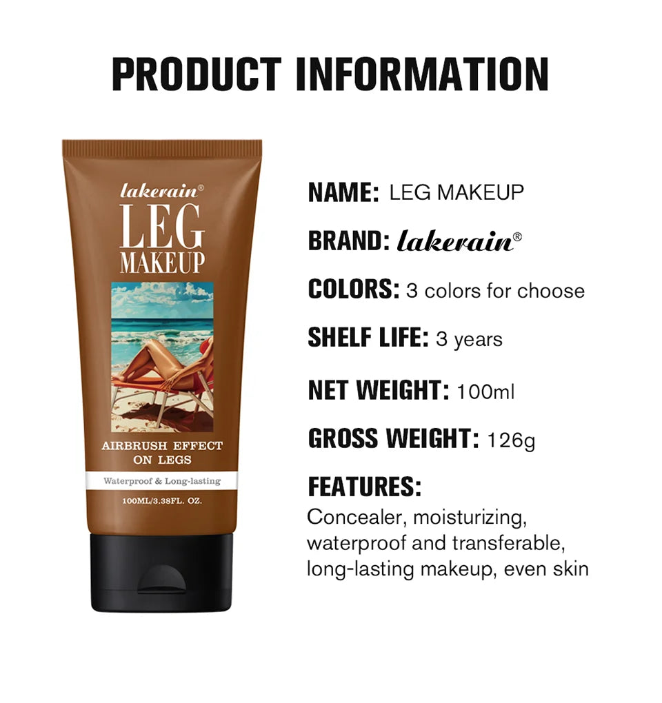 Waterproof Leg Foundation Makeup for Flawless Even Skin Tone