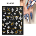 3D Christmas Cartoon Nail Art Sticker Decals