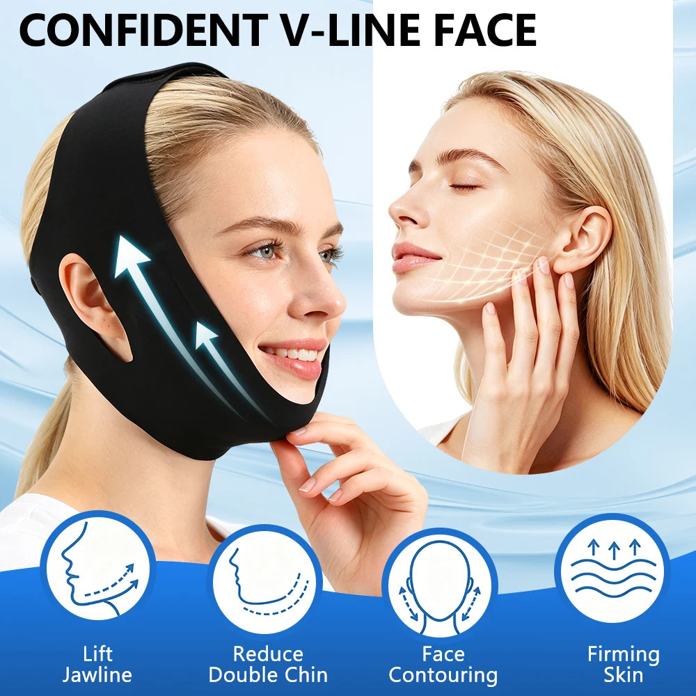 Hot and Cold Facial Compression Wrap for Chin and Face