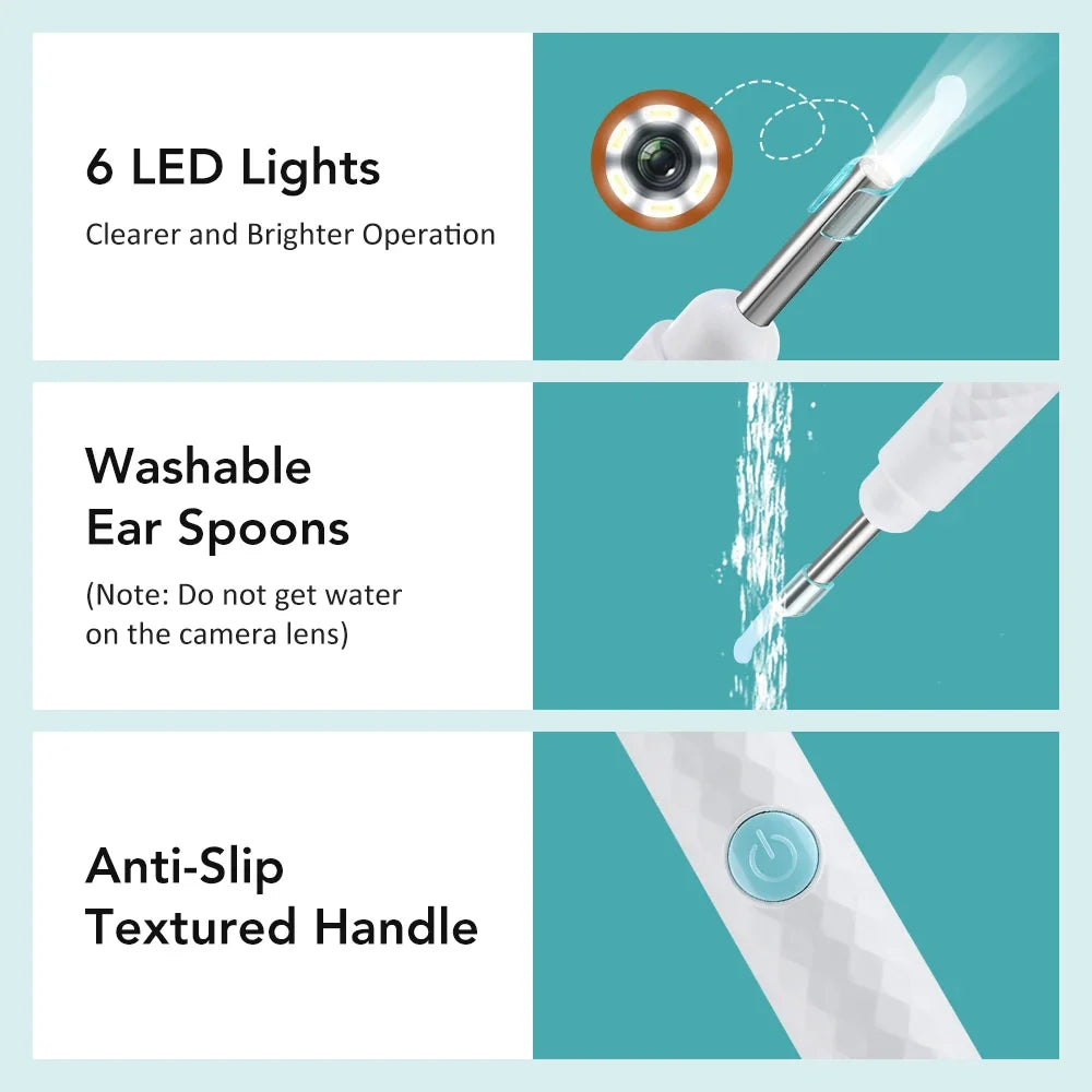 Visual Ear Wax Cleaner with HD Camera and Tweezers
