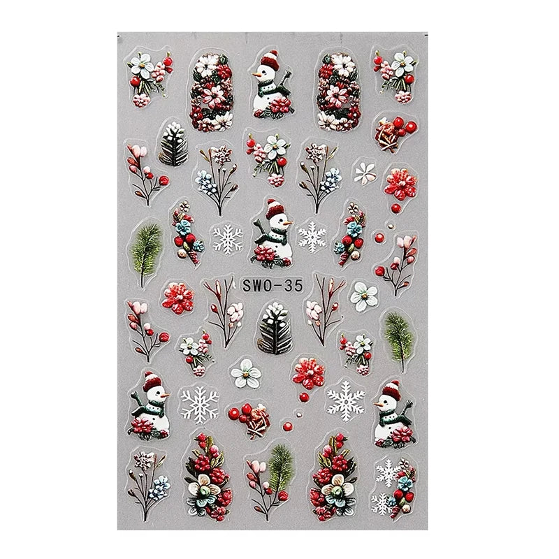 Christmas Cartoon Nail Art Stickers