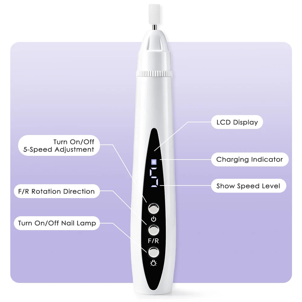 2-in-1 Cordless Electric Nail Drill and UV Curing Lamp