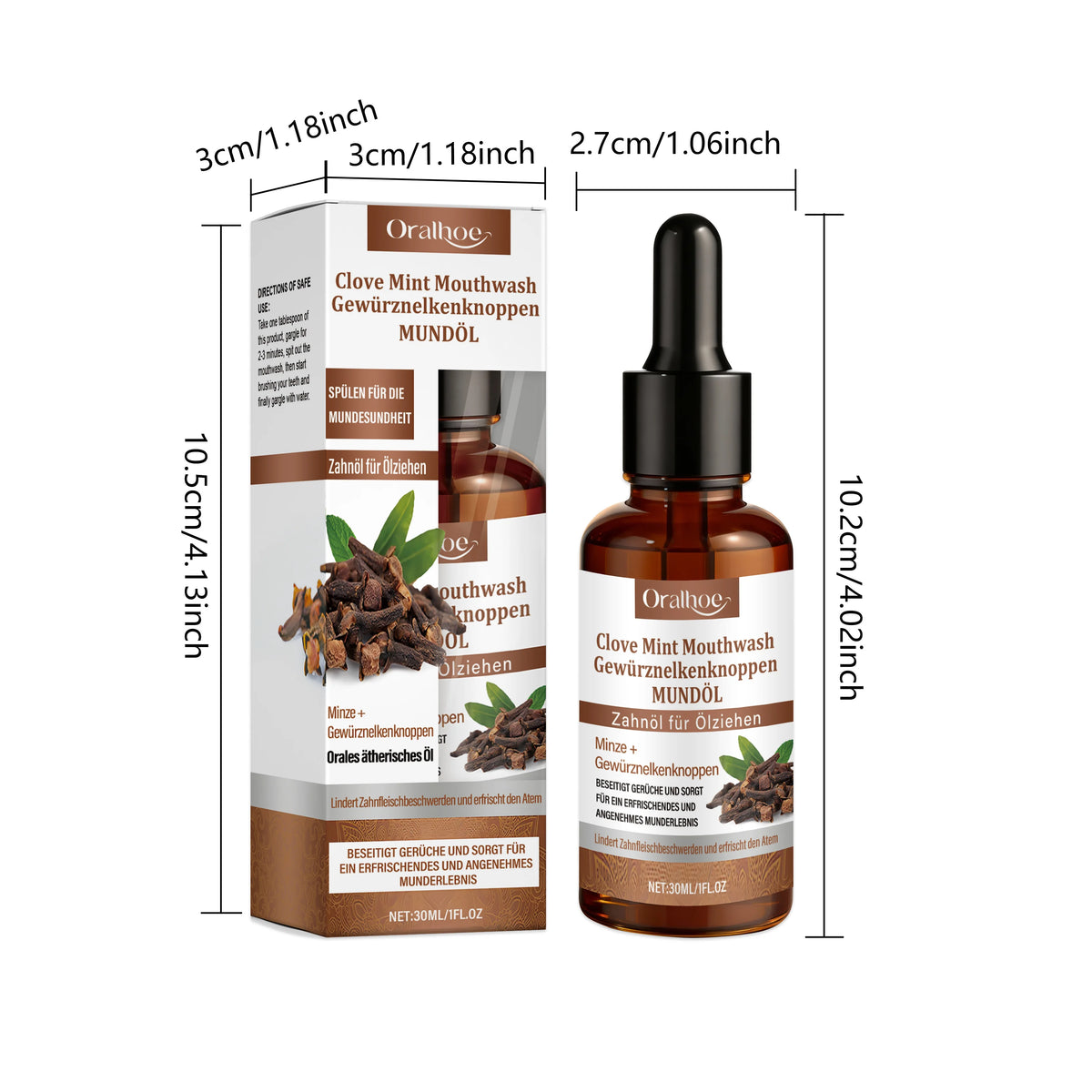 Clove Mint Mouthwash for Teeth Whitening and Bad Breath