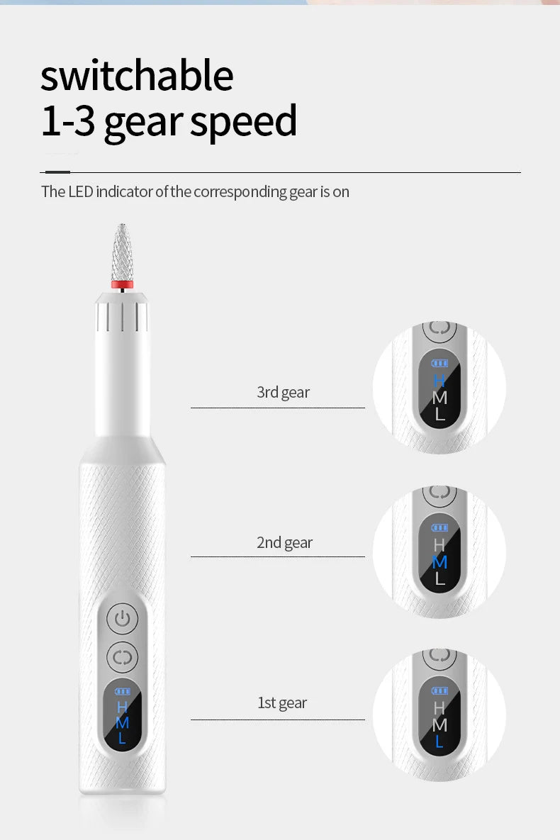 5-in-1 Cordless Electric Nail Drill Set for Home Manicures