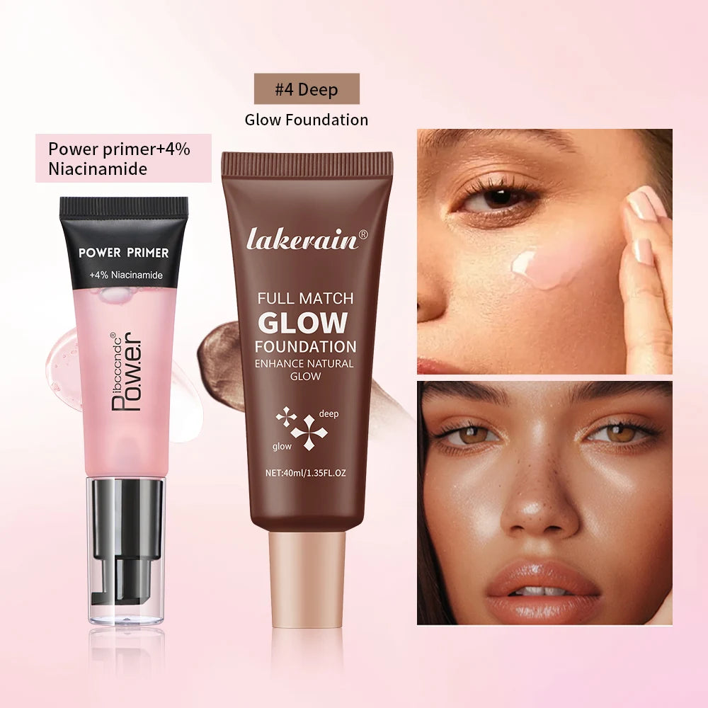 Hydrating Makeup Primer and Glow Foundation Set - 8