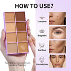 8-Shade Cream Concealer and Contour Palette