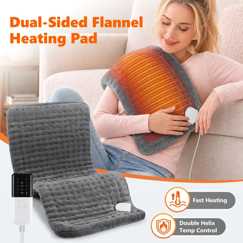 Electric Flannel Heating Pad for Pain Relief and Muscle Relaxation