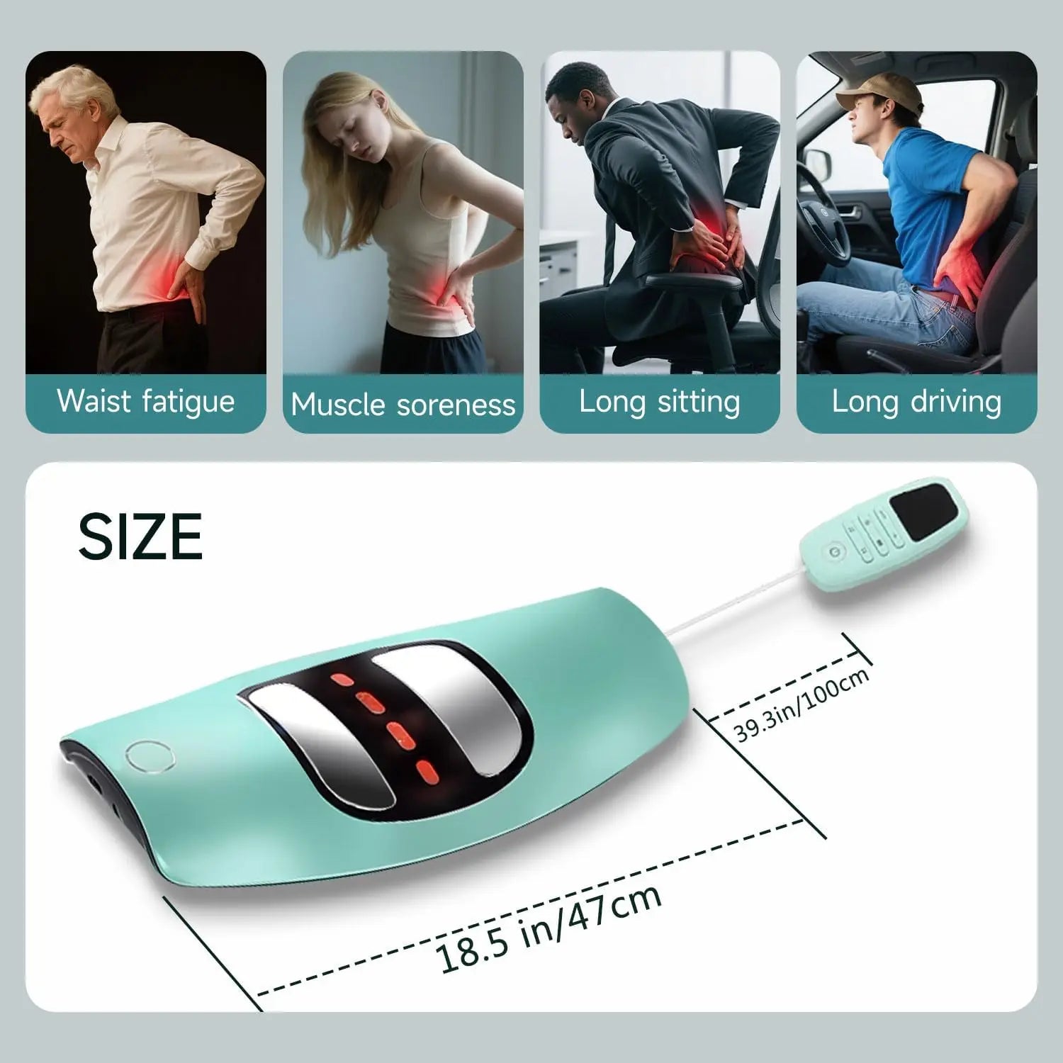Smart Lumbar Traction Device with Vibration and Airbag Massage - 14